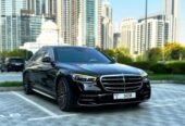 Mercedes S500 2023 – Black Sedan, 5 Seaters, GCC Specs, Full Option, Safety Feature-CARLUX RENT A CAR
